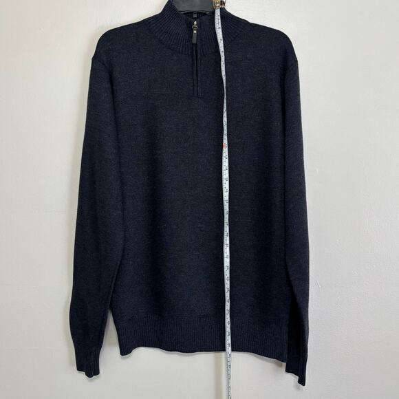 True Rock 1/4 Zip Blue Black Pullover Sweater Size Large - Picture 3 of 10